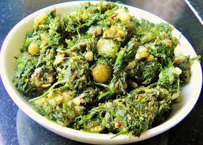 Shepuchi Bhaji - Marathi Recipe