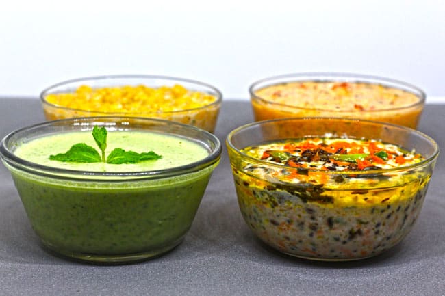 4 Types Raita - Marathi Recipe