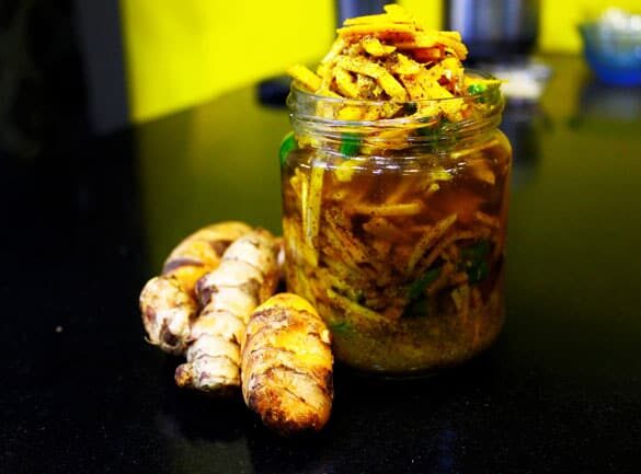 Olya Haladiche Lonache - Marathi Recipe