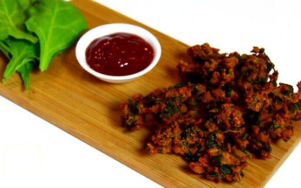 Palak Pakoda - Marathi Recipe