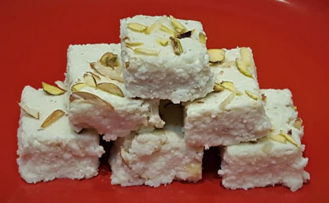 Paneer Burfi - Hindi recipe