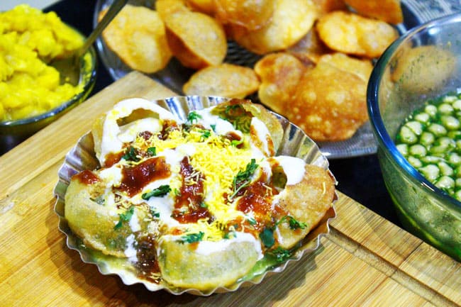Sev Puri Dahi Puri - Marathi Recipe