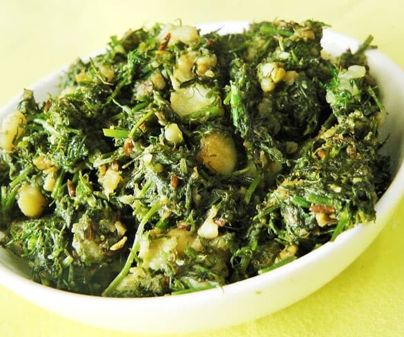 Shepuchi Bhaji - Marathi Recipe