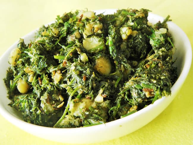 Shepuchi Bhaji - Marathi Recipe